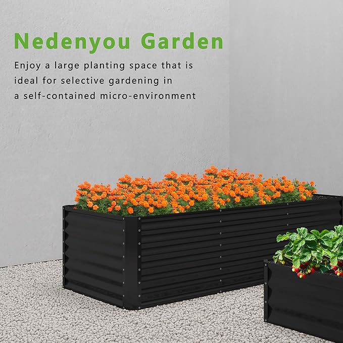 8x2x2FT Galvanized Raised Garden Bed, Planter Raised Beds-Metal Garden Box - Image 5