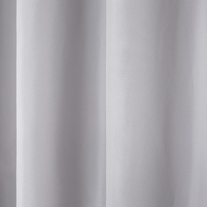 TOWN & COUNTRY BASICS Heavyweight Grommet Curtain, Cloud Grey | Light Filtering - Image 4