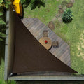 Amgo 10' x 10' x 14' Brown Right Triangle Sun Shade Sail UPF50+ Canopy Awning by Amgo