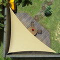 Amgo Custom Size 7' x 9' x 11.4' Beige Right Triangle Sun Shade Sail UPF50+ by Amgo