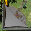 Amgo Custom Size 17' x 18' x 24.8' Gray Right Triangle Sun Shade Sail UPF50+ by Amgo
