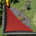 Amgo Custom Size 19' x 23' x 29.8' Red Right Triangle Sun Shade Sail UPF50+ by Amgo