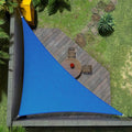 Amgo Custom Size 19' x 21' x 28.3' Blue Right Triangle Sun Shade Sail UPF50+ by Amgo