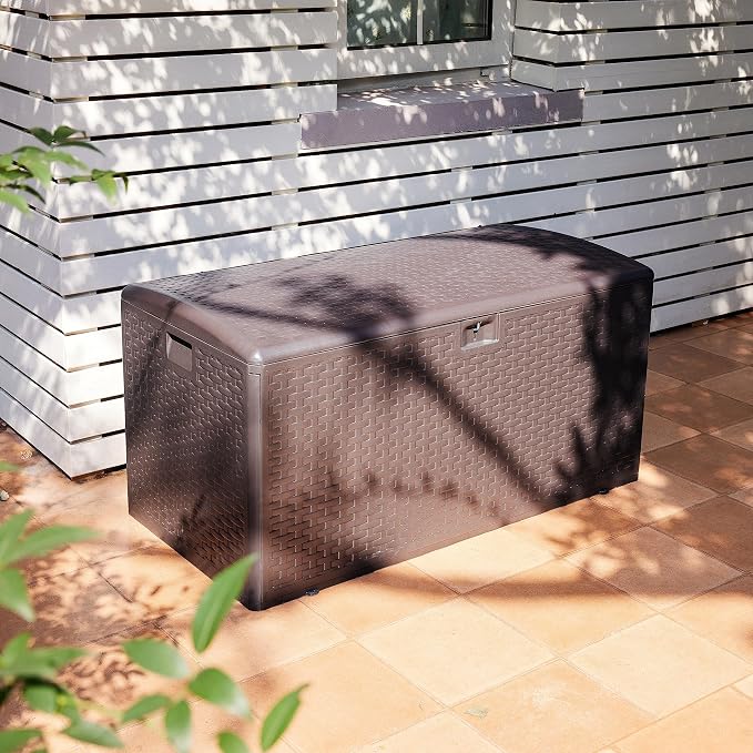 Amazon Basics Outdoor Storage Deck Box, Weather-Resistant, 99 Gallon, - Image 7