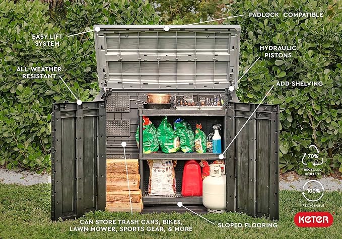 Keter Store-It-Out Prime XL 4.75 x 2.6 Foot Resin Outdoor Storage Shed - Image 5